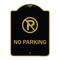Signmission Designer Series-No Parking Small, Black & Gold Heavy-Gauge Aluminum, 24" x 18", BG-1824-9816 A-DES-BG-1824-9816 - alternate 1